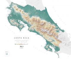 Costa Rica Fine Art Print Map